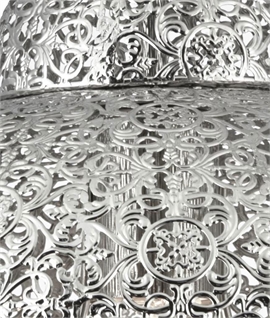 Polished Nickel Moroccan Metal Pendant