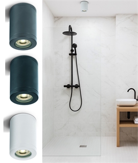 GU10 Lamp Flush Ceiling Cylinder - IP65 Rated