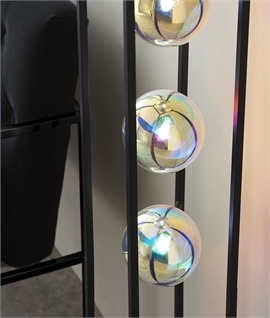 Contemporary Black Open Frame Floor Light