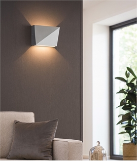 Asymmetric Up & Down LED Wall Light - Width 250mm
