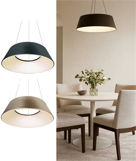 Modern LED Circular Pendant - Deep Flared Shade Dia 600mm
