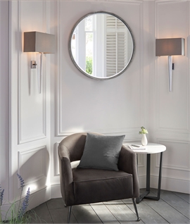 Classic Design Wall Light Mirrored with Grey Hexagonal Shade