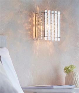 Pretty Clear Crystal Rod & Droplet Wall Light