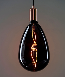 E27 175mm Handblown Dark Glass Lamp with LED Filament