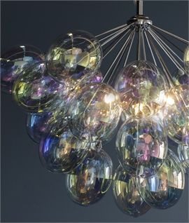 Large Iridescent Glass Ball Pendant - Dia 650mm