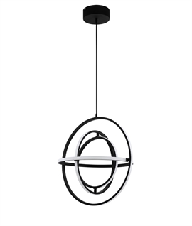 Black Multi-Circular LED Pendant