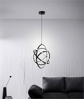 Black Multi-Circular LED Pendant