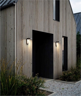Low Glare Large Exterior Wall Light - Solar Powered