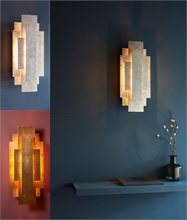 Back-Lit Wall Light - Rectangular Layered Design
