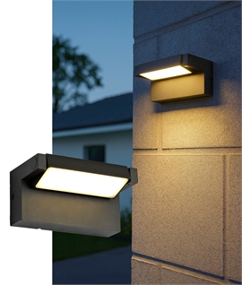 Graphite Black Exterior Adjustable LED Wall Light - 10W LED