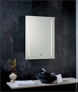 Illuminated LED Bathroom Mirror With Dual Shaver Socket