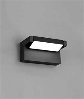 Graphite Black Exterior Adjustable LED Wall Light - 10W LED