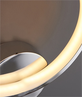 Contemporary LED Halo Wall Light in Chrome