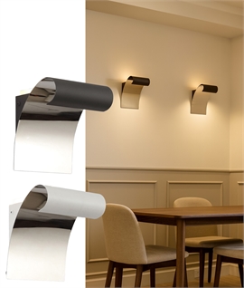 Edmunds Chrome 15cm Curved Modern Wall Light - 2 Options