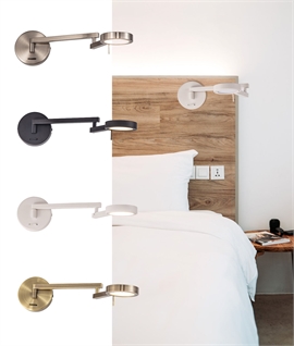 Switched Adjustable Swing Arm LED Wall Light - 4 Options