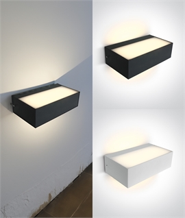 Block Outdoor LED Wall Light - Diffuser Top & Bottom - IP54