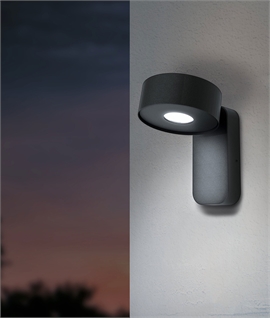 Black Exterior Wall Light with LED Spot - PIR Option