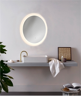Luxury Circular LED CCT Bathroom Mirror - Dia 650mm