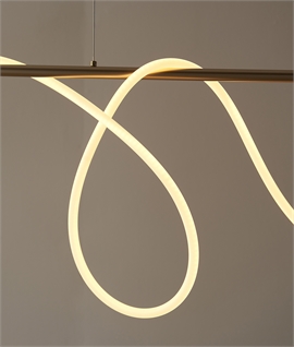 Satin Gold Linear Suspended Pendant with Flexible LED