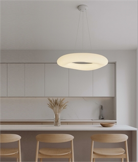 White 75cm LED Suspended Cloud Shape Pendant