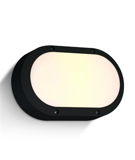Black Simple LED Bulkhead Wall or Ceiling Light - 10W IP54
