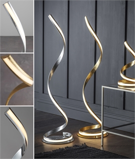 Modern Swirl Floor Lamp with Integrated LEDs