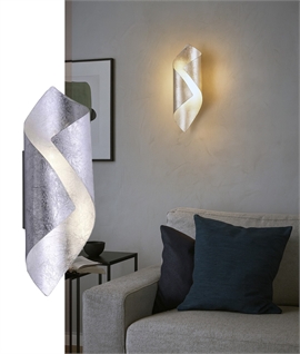 Metal Silver Finish Fold Design LED Wall Light 