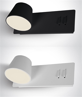 Bedside LED Adjustable Shade & Back Lit Wall Light 