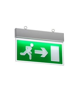 Chain Suspended Illuminated Emergency Exit Sign - LED