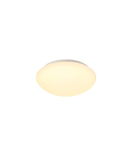 Leoni Ceiling, 1 x 18W LED, 3000K, 872lm, IP44, White-Frosted Glass, 3yrs Warranty