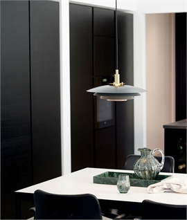 Scandi Layered Pendant - White, Grey or Copper