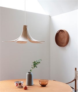 Danish Wooden Fluted Frangipani Flower Shade