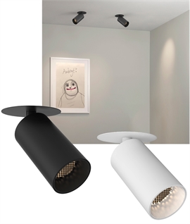 Semi-Recessed LED Adjustable Single Spot - Clean and Stylish Installation