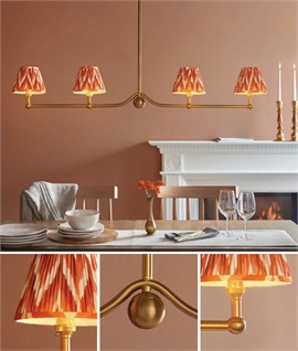 Linear 4 Light Pendant - Brushed Aged Brass