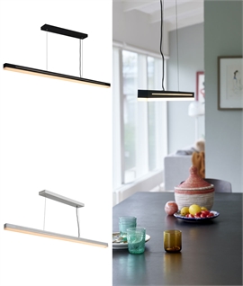 Long LED Linear Suspended Light Fixture - 3 Stage Dimmable