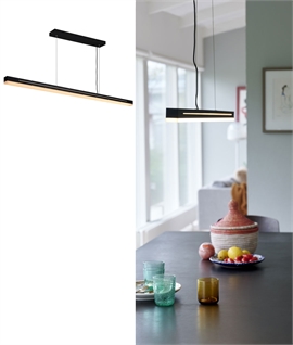 Long LED Linear Suspended Light Fixture - 3 Stage Dimmable