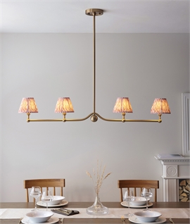 Linear 4 Light Pendant - Brushed Aged Brass