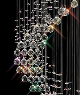 Spiral Crystal Long Drop Chandelier - 2.6m Drop