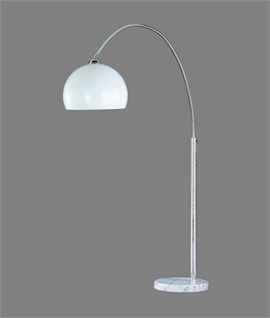 Modern Curved Floor Lamp with Marble Base