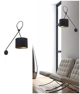 Wall Mounted Light Pendant - Long Reach & Adjustable Wall Light with Shade Wall Mounted Light Pendant - Long Reach & Adjustable Wall Light with Shade
