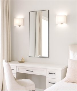 Low Glare Fabric Cube Wall Light - Wrap Around Style, Low Glare for Bedrooms