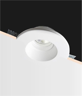Low-Glare Trimless Plaster-In Recessed Downlight For GU10 Mains Lamps