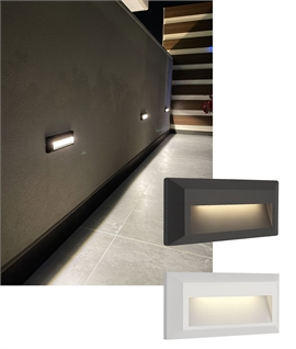 IP65 Surface Mounted Low Level Wall Light - 2W AC LED 