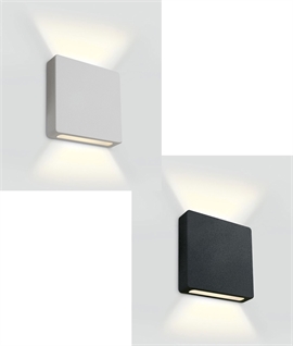 Slim & Small LED Semi-Recessed Up and Down Low Level Wall Light - IP65