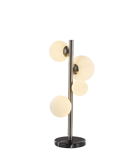 Lumisphere Table Lamp, 4 x G9, Satin Nickel, Opal Glass
