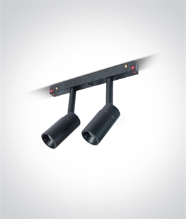 Black Adjustable Double Spot Light for Magnetic Track 