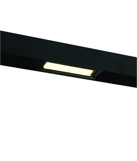 Black LED Asymmetric 48V Track Light Fixture – 12W, 3000K, 960 Lumens, 90° Beam