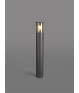 Magnussen 65cm Post Lamp 1 x E27, IP54, Anthracite-Smoked, 2yrs Warranty