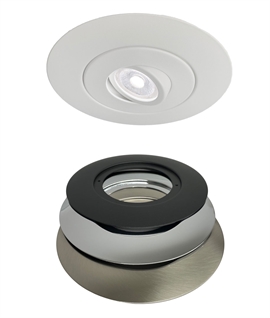 Straight-To-Mains Oversize Adjustable Fire-Rated Downlight for GU10 Lamp