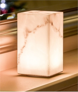 Colour Changing Faux Marble Table Lamp - Remote Controlled